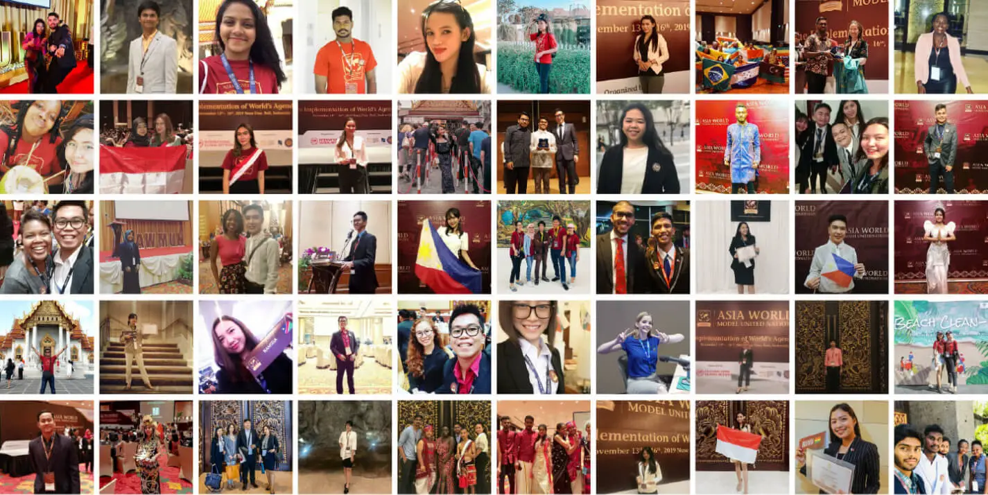 awmun delegate collage